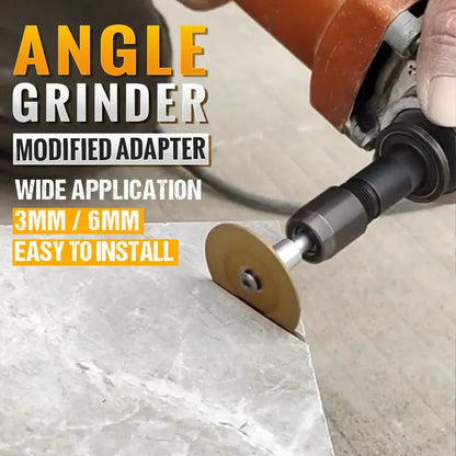 🔧 Vinkelsliperadapter | 3 mm/6 mm chuck | Slitesterk metallkonstruksjon | Kompatibel med 100 typer sliping, polering og kutting i ett!