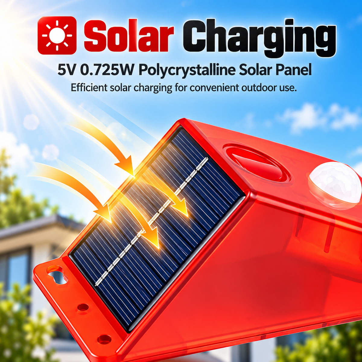 🎃Halloween-tilbud 50 % RABATT!🏡Solar PIR-bevegelsessensoralarm – 110 dB sirene, blinkende LED-lys og 4 moduser