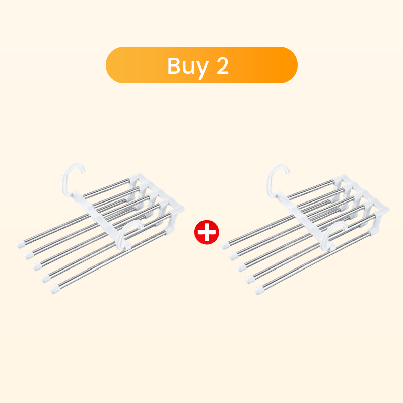 🔥Kjøp mer Spar mer🔥Multifunksjonelt teleskopisk sammenleggbart flerlags bukseoppbevaringsstativ til husholdningen