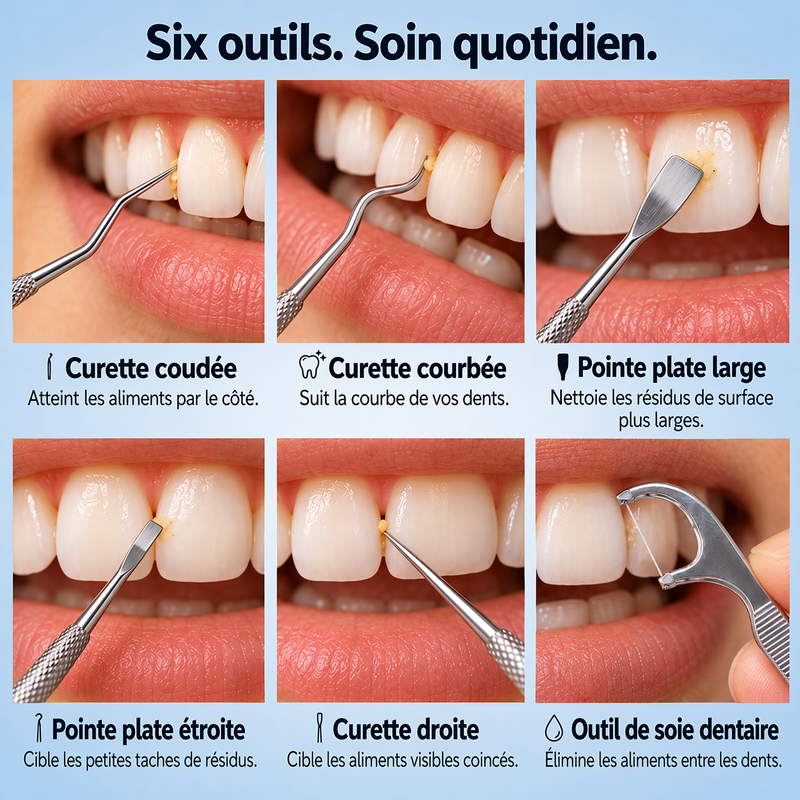 Sett med gjenbrukbare tannpirkere i rustfritt stål 🦷 Holdbare og hygieniske