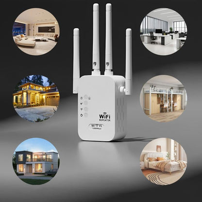 🔥2026 hot salg 🎁1200Mbps Dual Band (5GHz/2,4GHz) WiFi-forlenger dekker 10 000 sq. ft og 50 enheter
