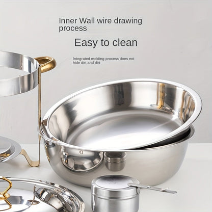 🎅🏻Julefor salg🔥Buffetsett i rustfritt stål til varmholdningsfat