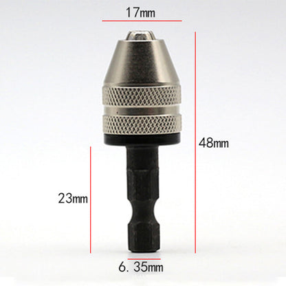 🔧 50 % RABATT NÅ! 3-kjevs chuck for elektriske skrutrekkere og driller – nøkkelfri, hurtigbytte og kompatibel med runde og sekskantede skaft – perfekt for hobby, renovering og presisjonsarbeid 🛠️✨