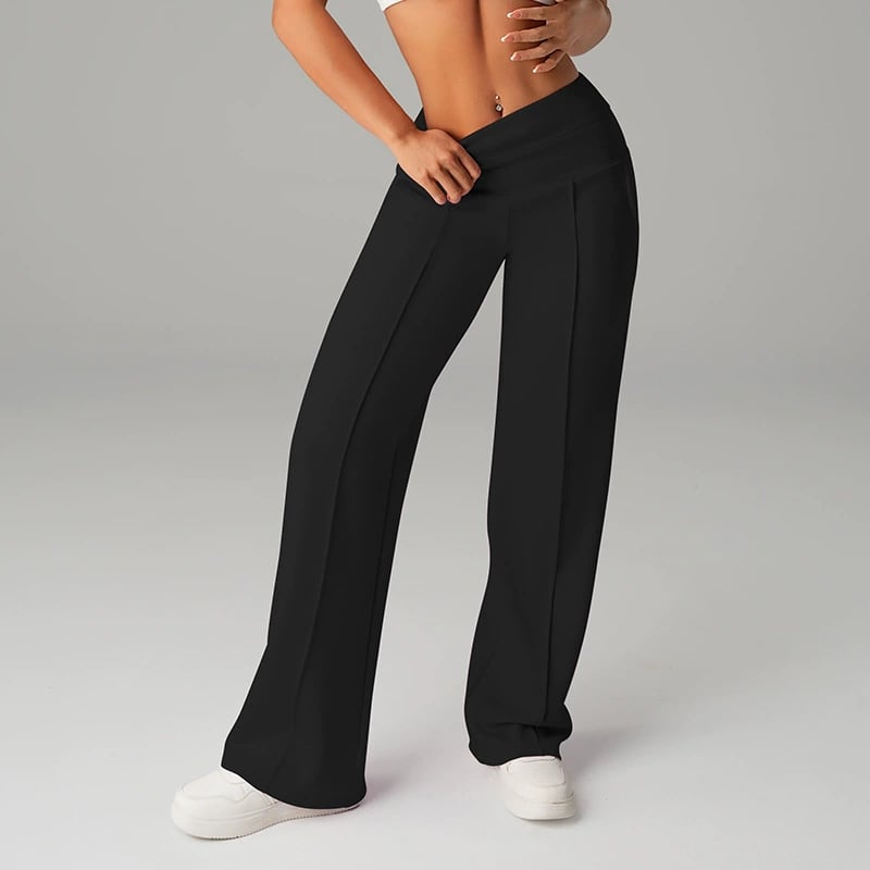 👖 48 % RABATT! 💃 Damebukse med rett ben – Enkel, løs og komfortabel – Perfekt til hverdagsbruk og på kontoret 👜