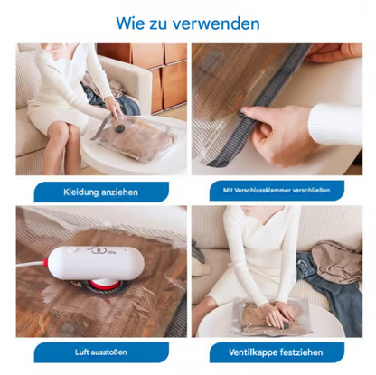 ⏳Begrenset tid 48% rabatt! ✨🔥USB elektrisk vakuumkompresjonspose ✨Et sett med 6 kompresjonsposer - Spar plass og reis lett!