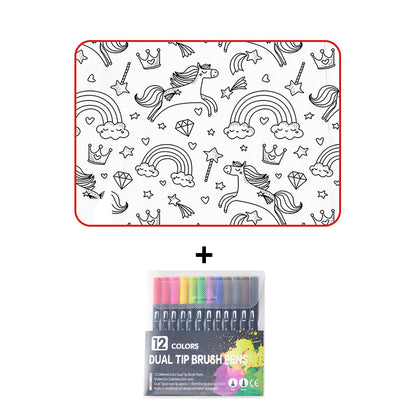 🎄🎅 Julekampanje: DIY-sett med tegneseriefigurer til fargelegging på pyjamaser for barn✨🎁