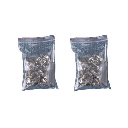 Sett med avtakbare jeansknapper uten sying