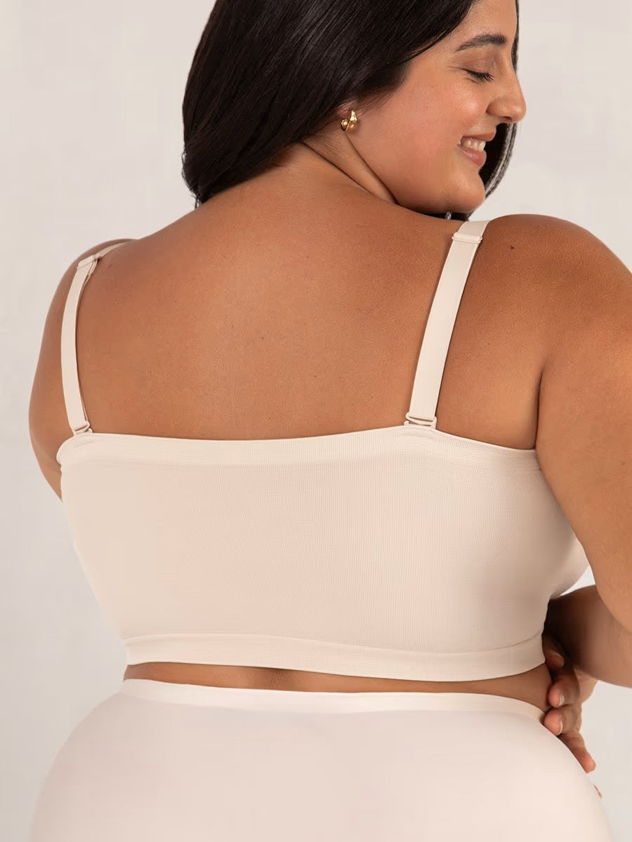 ⛱️🤩🔥Konverterbar stroppeløs bandeau-BH med trådløs komfort, sklisikkert grep og avtakbare stropper