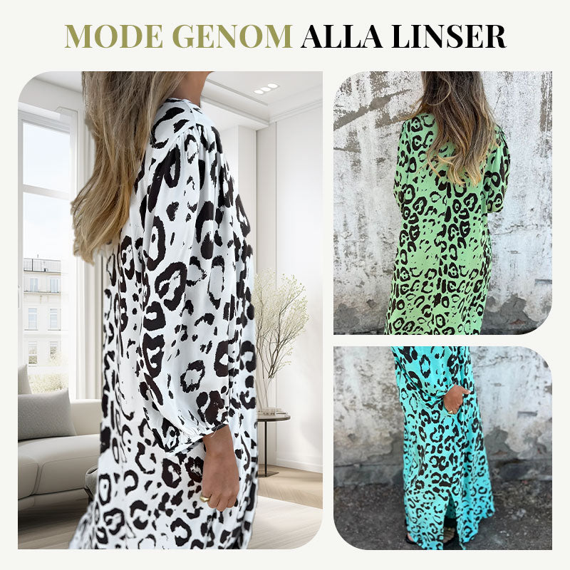 💖"Bestselger - 48 % rabatt umiddelbart!" - Safari Chic Leopardkjole🔥