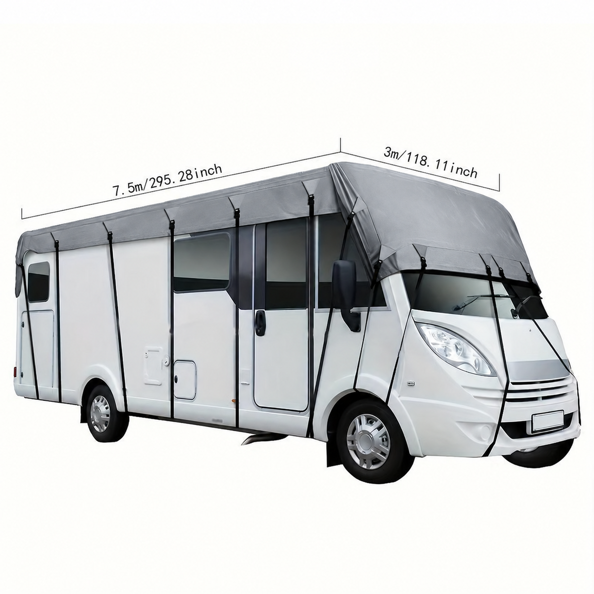 🎃Halloween-tilbud 50 % RABATT!🚐Taktrekk til campingvogn og bobil – 210D Oxford med sikre, justerbare stropper