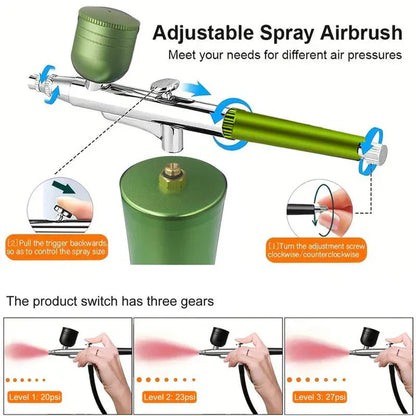 🎉Nyttårsgave 48 % RABATT!🎨Trådløst bærbart airbrush-sett med kompressor – Presisjonsmaling hvor som helst, når som helst!