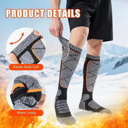 🥳2026 VARMT SALG🥳💞50 000+ SOLGT! 🔥🧦 50 % RABATT! Oppladbare varmesokker – karbonfiber med rask oppvarming, 6000 mAh batteri i opptil 9 timer. Perfekt for ski, fotturer og vintervarme! 🛡️✅