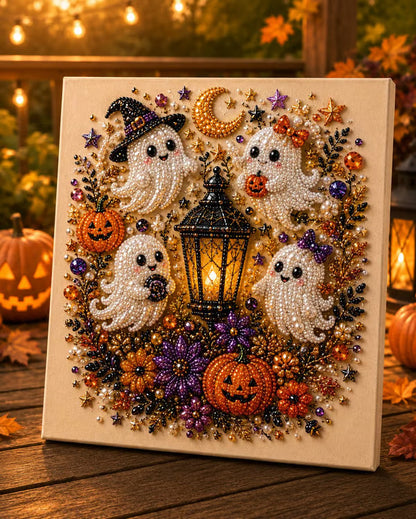 🔥Siste dag 48 % RABATT - 👻✨Halloween spøkelsesperlekunst DIY-sett