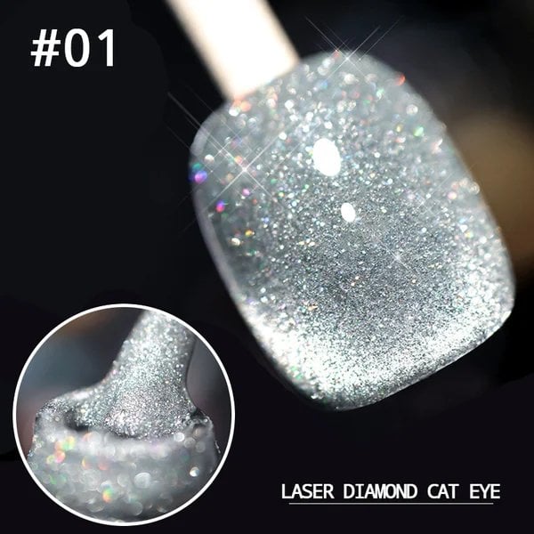 💅SISTE DAG MED 48 % RABATT💎Laser Diamond Cat Eye neglelakk💥Kjøp 1 få 1 gratis💥
