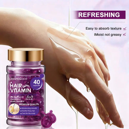 💎 48% RABATT – Deep conditioning hårolje – én kapsel – glatt, skinnende & krusfritt – reisevennlig – blomsterduft