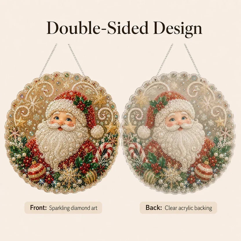🎄Julepynt-sett med perler og diamanter til oppheng | Slitesterke, fargebestandige perler – DIY-håndlaget julepynt til oppheng 🎅💎