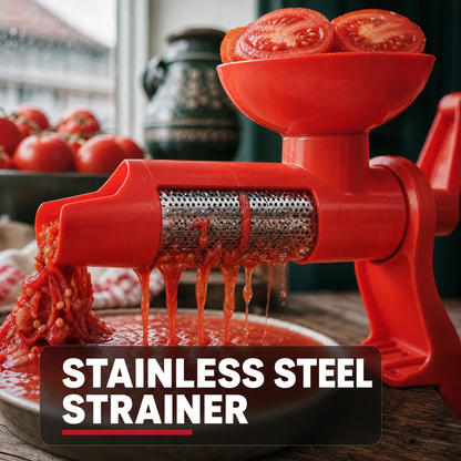 ❄️Summerfresh 48% rabatt!🍅Manuell grønnsaks- og fruktsil med filter i rustfritt stål – For puré, saus, passata, babymat og fruktpuré