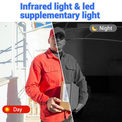 🔥Bestselger i 2026🔥Trådløst ringeklokkekamera: 1080P, 170° vinkel, 4,3-tommers skjerm, IPX65 vanntetthet utendørs, nattsyn