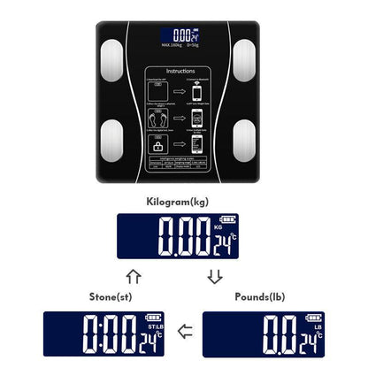 ⏳SISTE DAGS SALG 48% RABATT🔥Smart BMI digital trådløs vekt med LCD-skjerm
