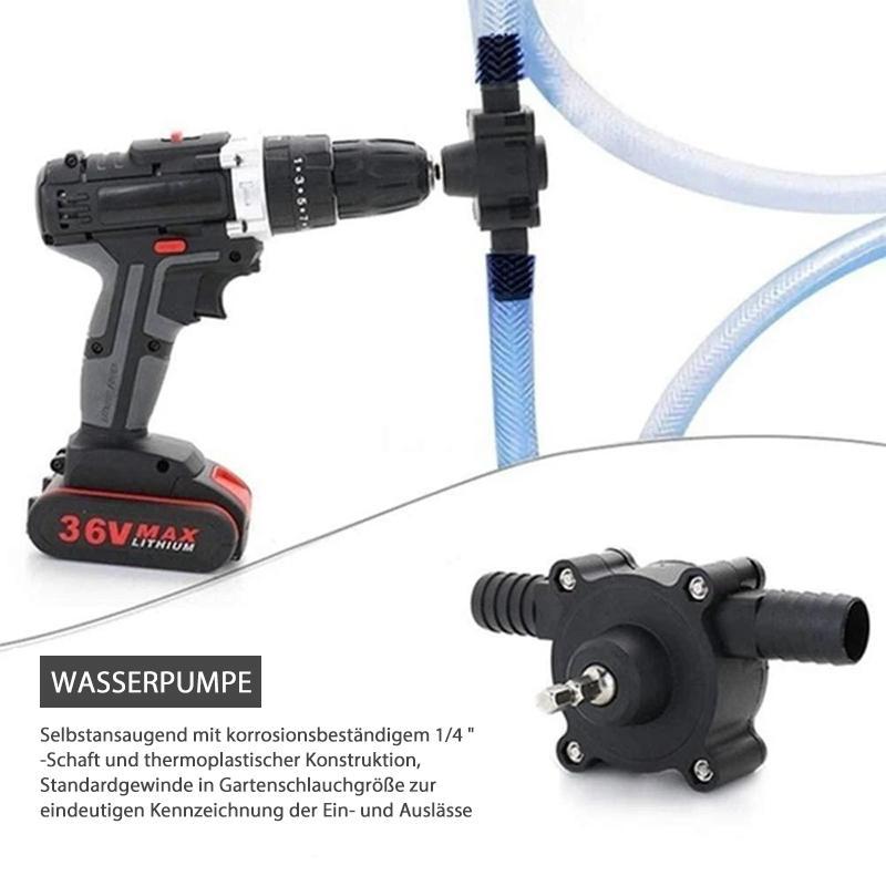 💦 KJØP 2, FÅ 1 GRATIS! ✨ Selvsugende vannpumpe for driller, 1,2 m³/t 🔋