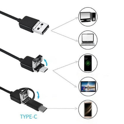 🔍 48 % RABATT! ✨ 3-I-1 ENDOSKOP - 2,0 MP HD med 6 LED-lys, IP67 vanntett, kompatibel med smarttelefoner for hjemmeinspeksjon og gjør-det-selv-prosjekter 📱🛠️