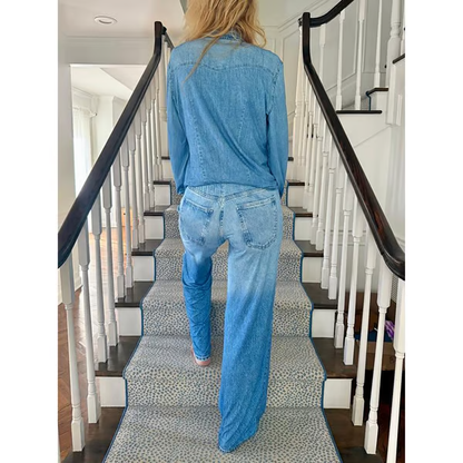 🌟 HELT NYTT STIL-SLAPP! 🌙 Denim Dreams-pysjamassett – Koselig passform, mykt loungewear med denim-look for komfort hele natten 🌟