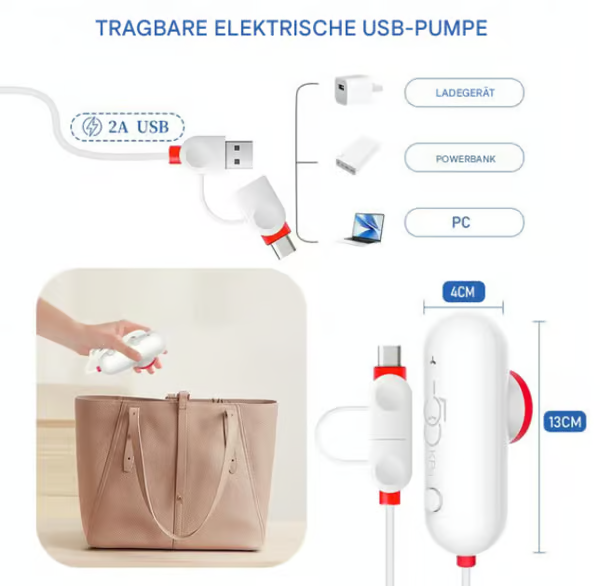 ⏳Begrenset tid 48% rabatt! ✨🔥USB elektrisk vakuumkompresjonspose ✨Et sett med 6 kompresjonsposer - Spar plass og reis lett!