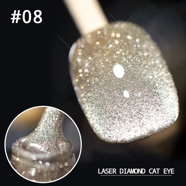 💅SISTE DAG MED 48 % RABATT💎Laser Diamond Cat Eye neglelakk💥Kjøp 1 få 1 gratis💥