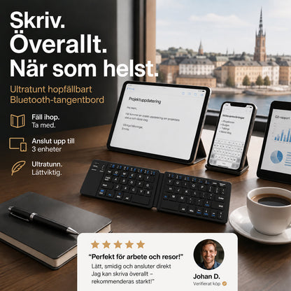 Mini-sammenleggbart tastatur for telefon/nettbrett/laptop