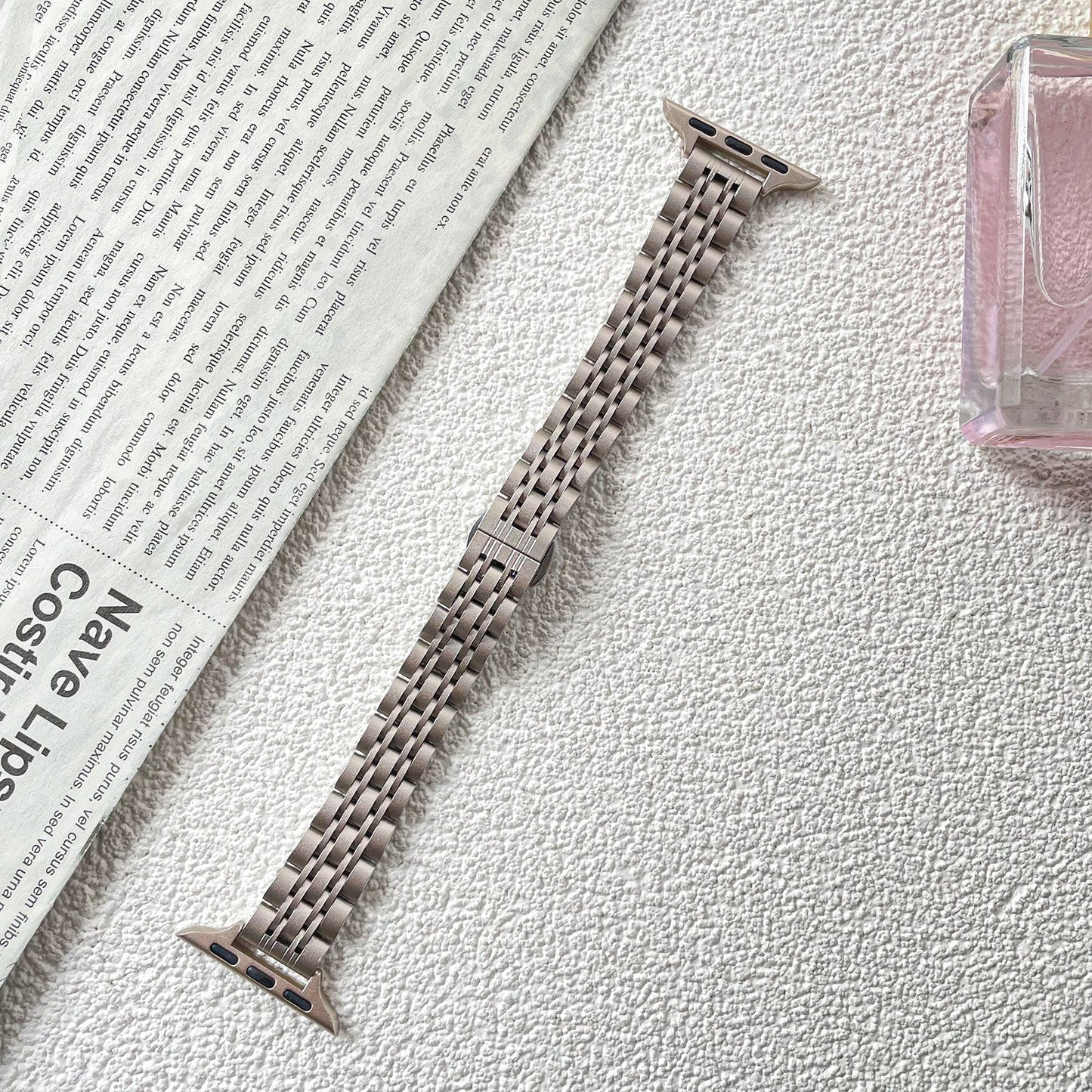 ❄️Sommerfrisk 48% rabatt!✨Lenke i rustfritt stål til Apple Watch – Elegant metallrem med sikker trykklås