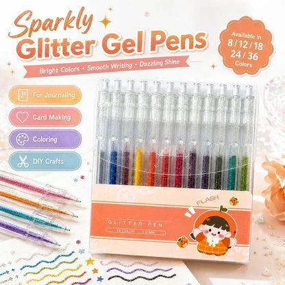 🔥⏰Siste dag av salget – kun 129 kr!!✨Over 50 000 solgt!🎁Glitter-gelpennesett