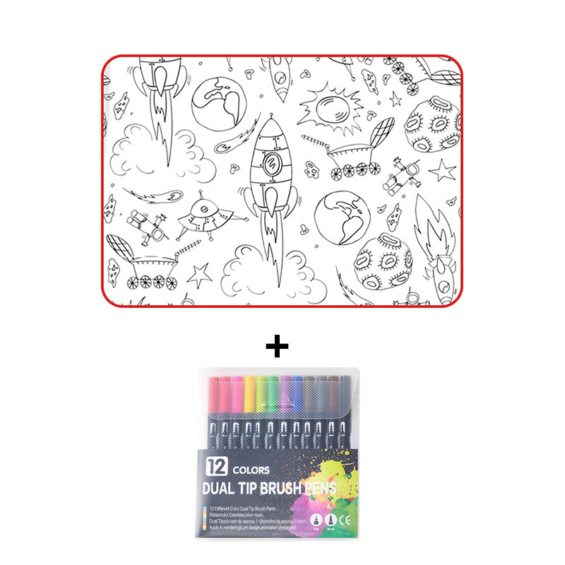 🎄🎅 Julekampanje: DIY-sett med tegneseriefigurer til fargelegging på pyjamaser for barn✨🎁