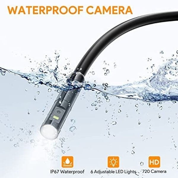 🔍 48 % RABATT! ✨ 3-I-1 ENDOSKOP - 2,0 MP HD med 6 LED-lys, IP67 vanntett, kompatibel med smarttelefoner for hjemmeinspeksjon og gjør-det-selv-prosjekter 📱🛠️