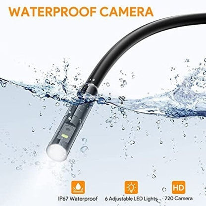🔍 48 % RABATT! ✨ 3-I-1 ENDOSKOP - 2,0 MP HD med 6 LED-lys, IP67 vanntett, kompatibel med smarttelefoner for hjemmeinspeksjon og gjør-det-selv-prosjekter 📱🛠️