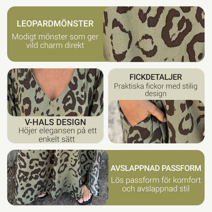 💖"Bestselger - 48 % rabatt umiddelbart!" - Safari Chic Leopardkjole🔥