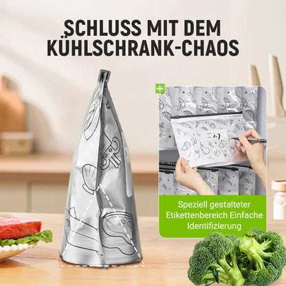 Gjenbrukbare, gjenlukkbare oppbevaringsposer laget av aluminiumsfolie