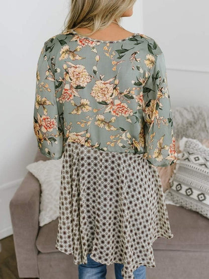 🌸Vårsalg 49 % rabatt🌸Blomstrete kimono-cardigans for damer med volanger på ermene, snøring og løst snitt i boho-stil
