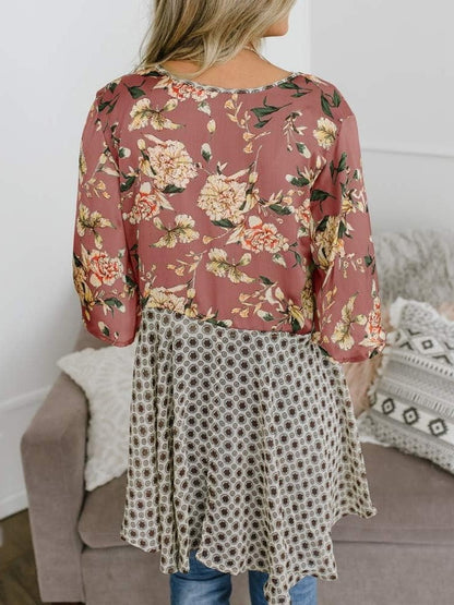 🌸Vårsalg 49 % rabatt🌸Blomstrete kimono-cardigans for damer med volanger på ermene, snøring og løst snitt i boho-stil