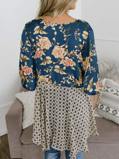 🌸Vårsalg 49 % rabatt🌸Blomstrete kimono-cardigans for damer med volanger på ermene, snøring og løst snitt i boho-stil