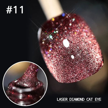 💅SISTE DAG MED 48 % RABATT💎Laser Diamond Cat Eye neglelakk💥Kjøp 1 få 1 gratis💥