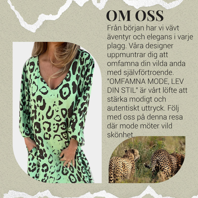 💖"Bestselger - 48 % rabatt umiddelbart!" - Safari Chic Leopardkjole🔥