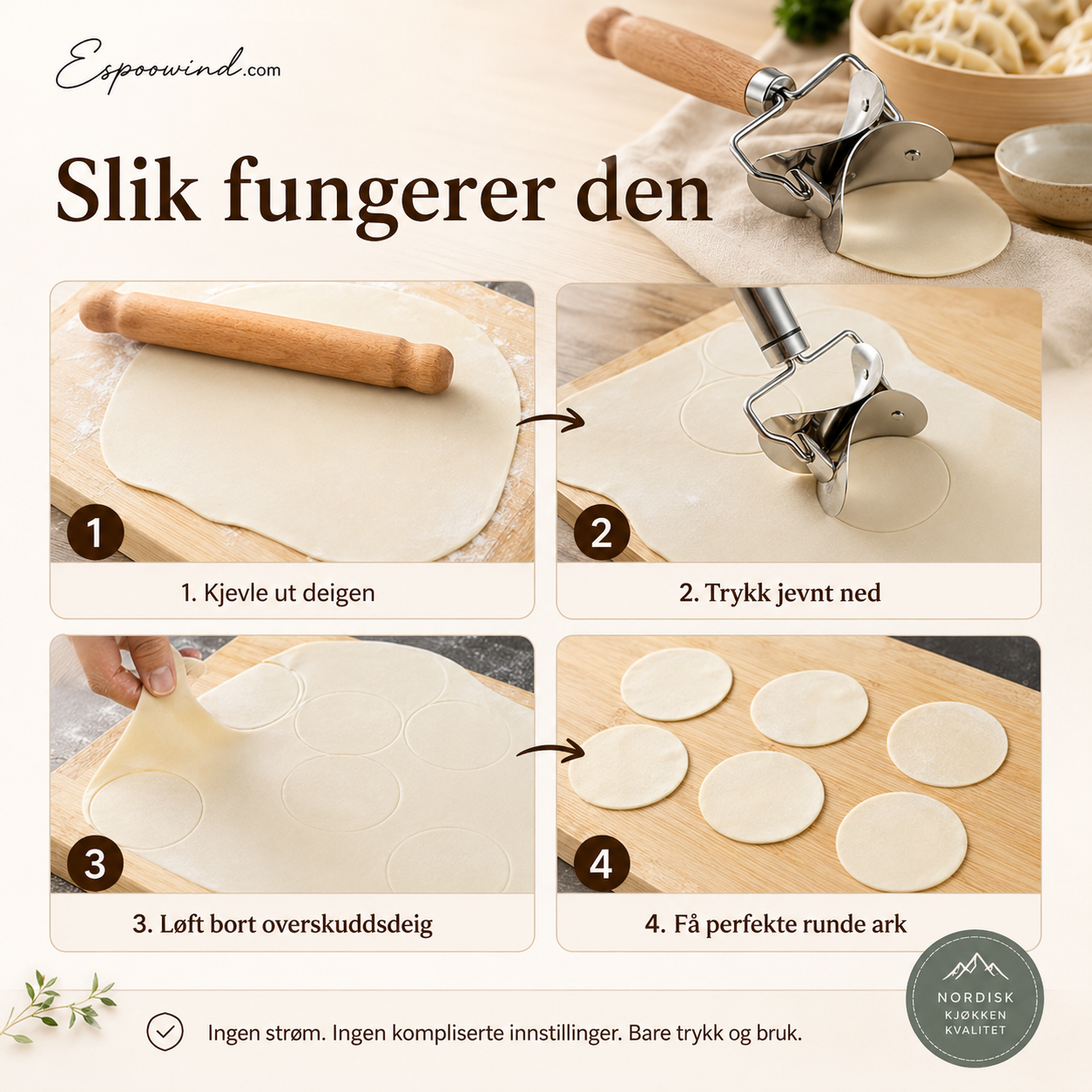🥟 Spare 50 %! 🔪 Teigtaschenausstecher – Edelstahl, für einfaches und gleichmäßiges Schneiden ✨