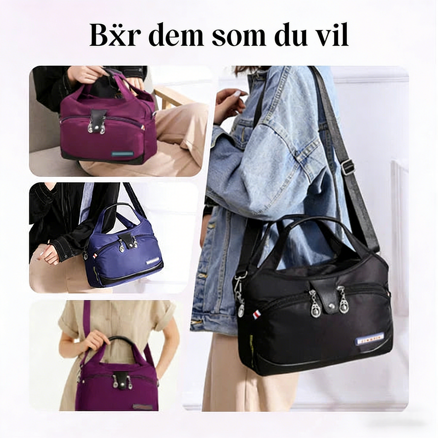 🔥Siste dag: 48% rabatt! ⏰👜Motehåndveske med tyverisikring🎁
