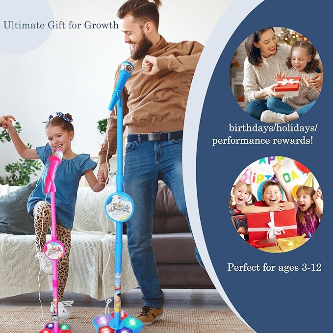 🎅 SISTE DAGS SALG 52 % RABATT!!🌲 Mikrofonleke, Karaokemaskinleke med lys