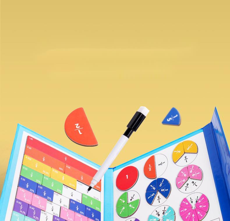 🔥Siste dag salg 48% rabatt🏅Montessori magnetisk bokbrøkpuslespill