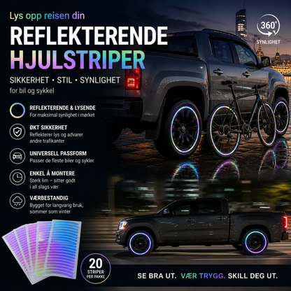 ⏳⏳Begrenset tilbud💥20 stk. 🔥Populære selvlysende merkelapper til bilhjulnav