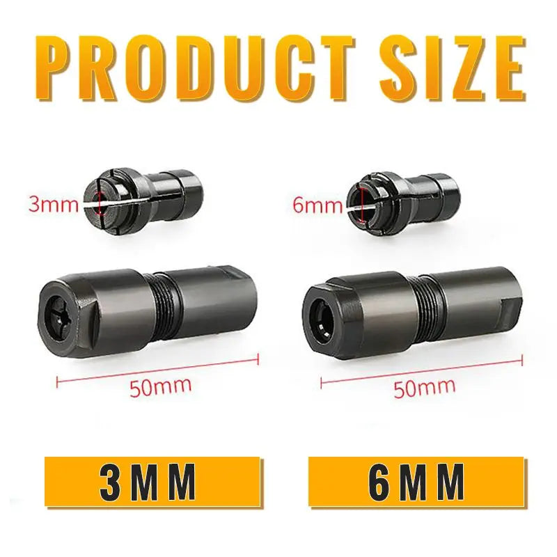 🔧 Vinkelsliperadapter | 3 mm/6 mm chuck | Slitesterk metallkonstruksjon | Kompatibel med 100 typer sliping, polering og kutting i ett!