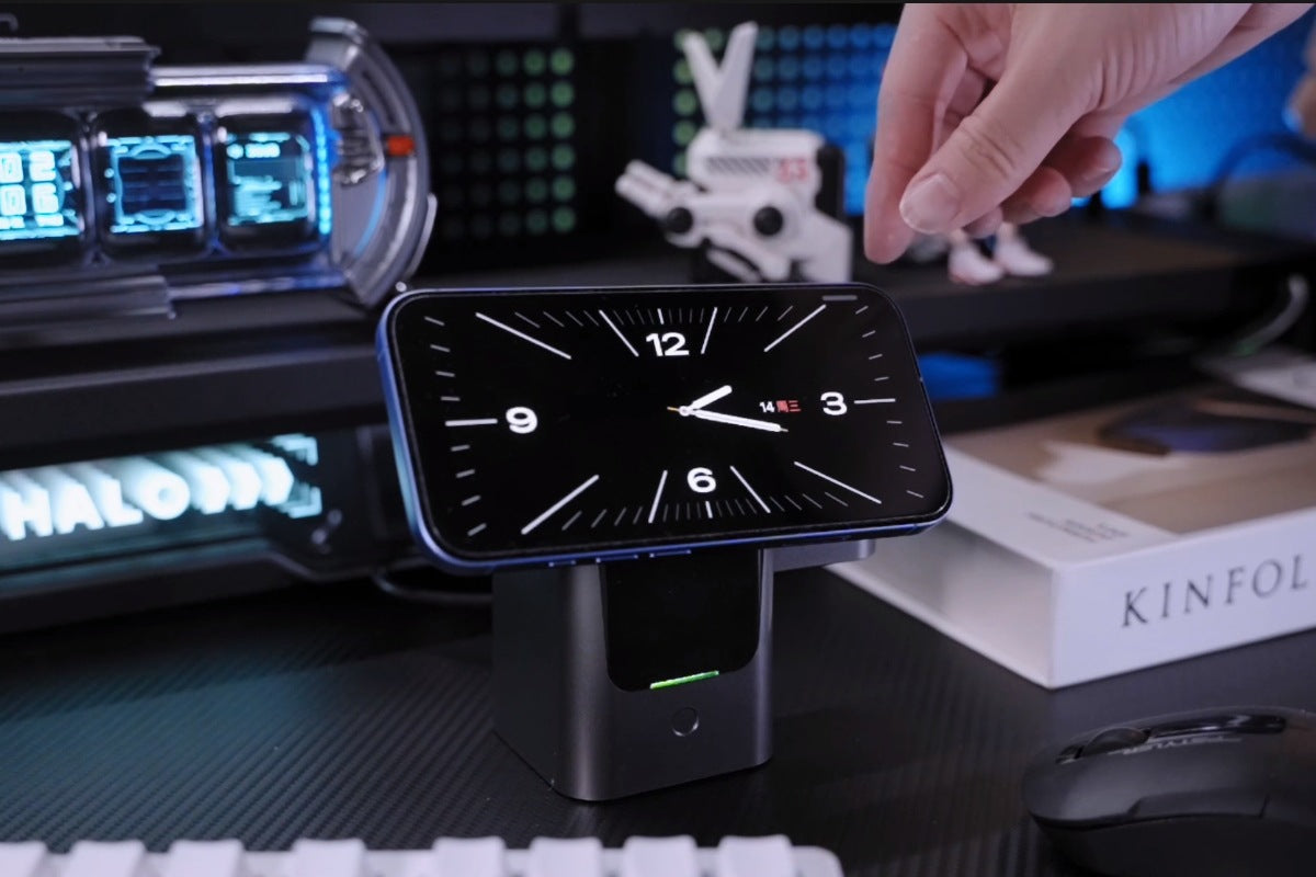 3-i-1 sammenleggbart magnetisk trådløst ladestativ