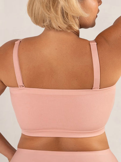 ⛱️🤩🔥Konverterbar stroppeløs bandeau-BH med trådløs komfort, sklisikkert grep og avtakbare stropper