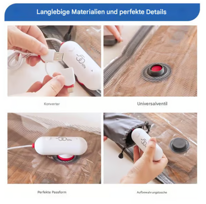 ⏳Begrenset tid 48% rabatt! ✨🔥USB elektrisk vakuumkompresjonspose ✨Et sett med 6 kompresjonsposer - Spar plass og reis lett!